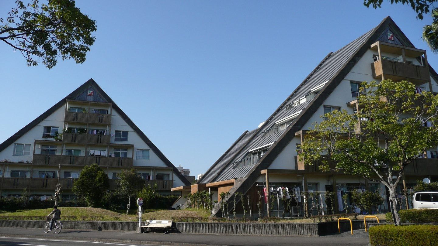 宮崎県営集合住宅の街並み