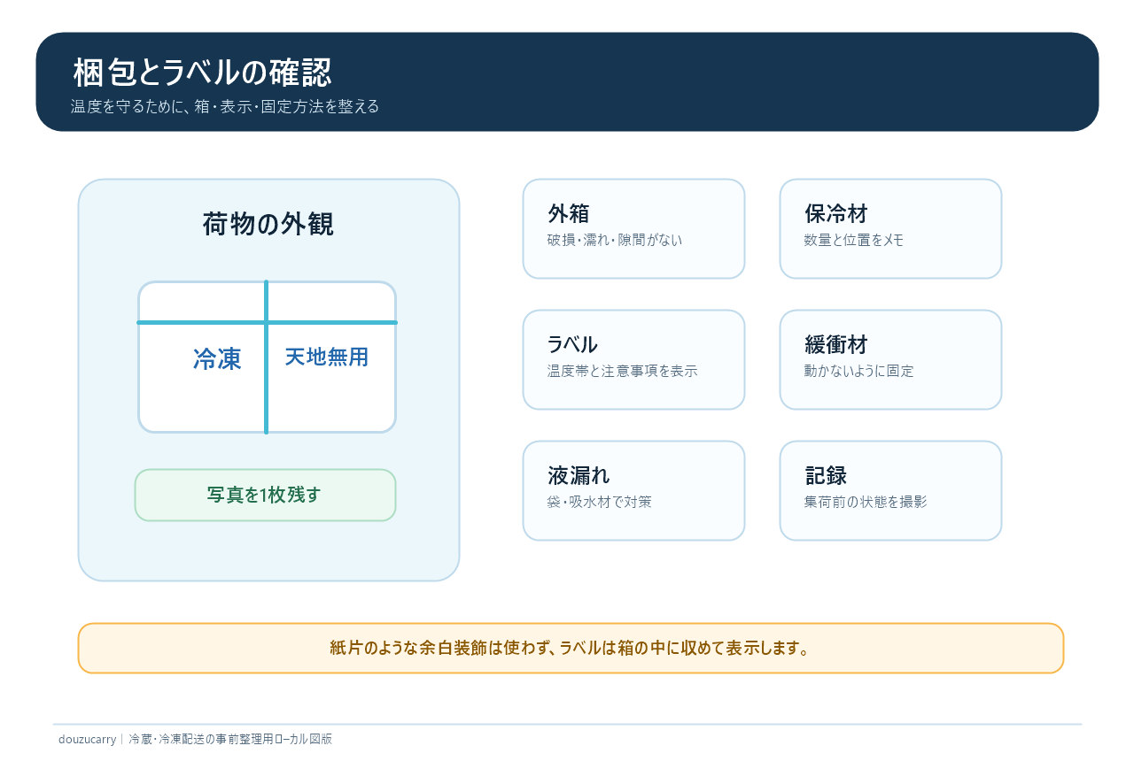 梱包とラベルのチェック