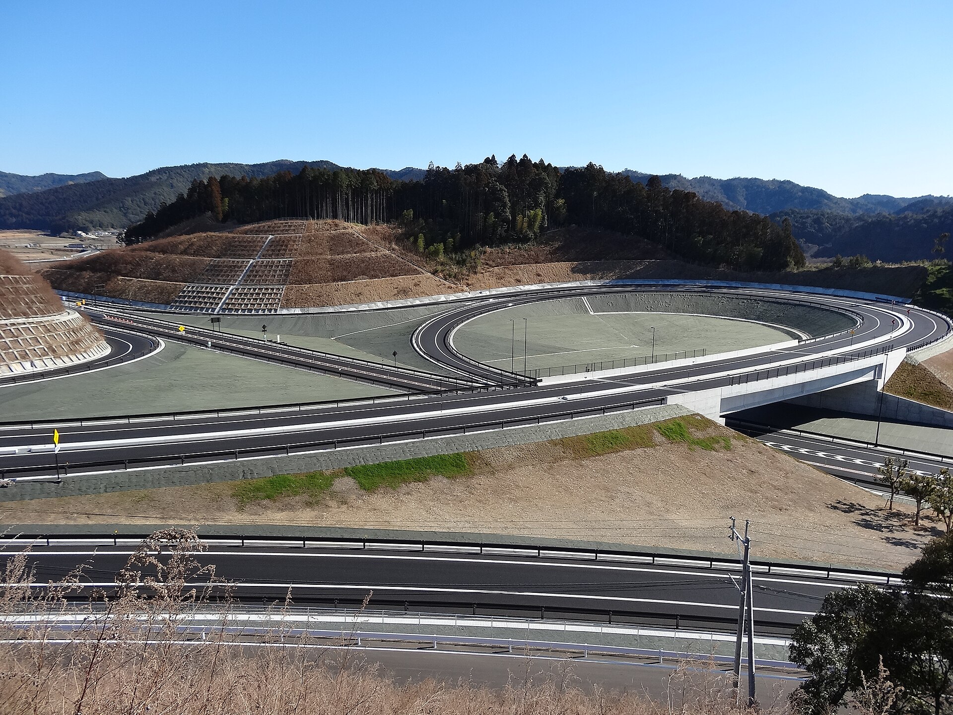 北川ICのランプ