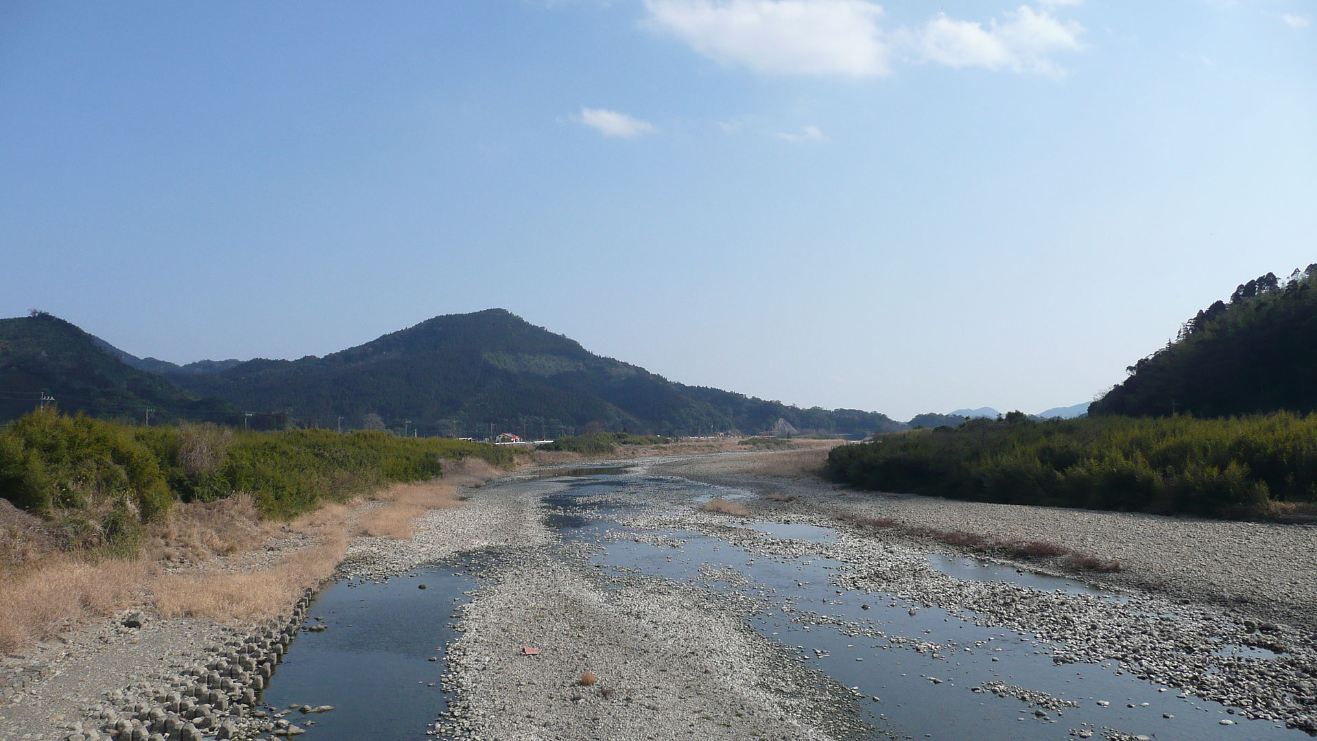 広渡川の上流側の流れ