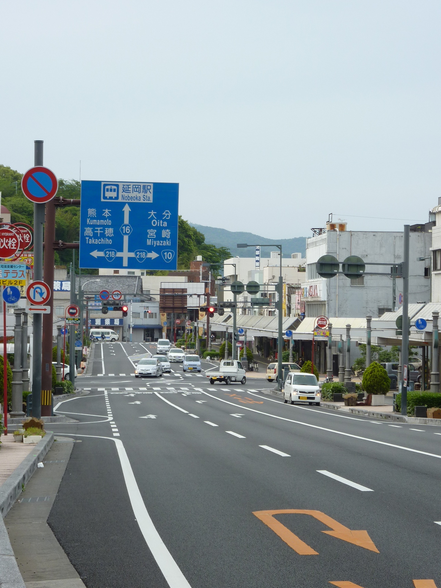 祇園町付近の県道16号