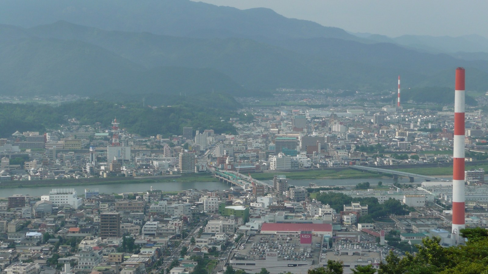 愛宕山から見た延岡中心市街地