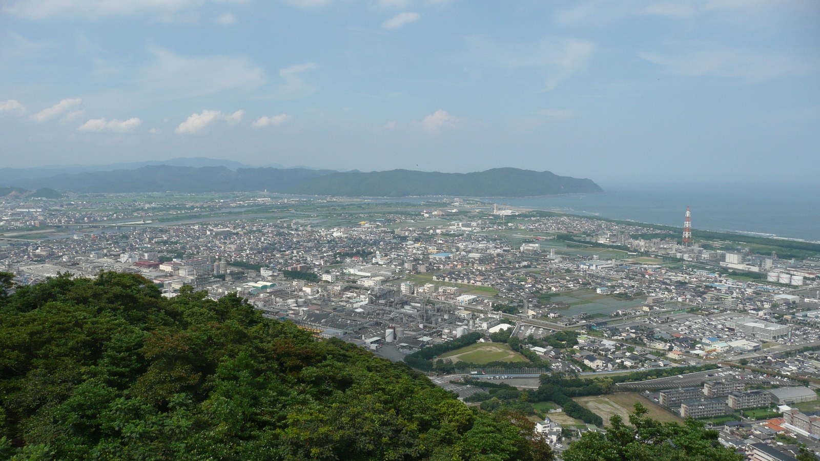 延岡市街地北東方面