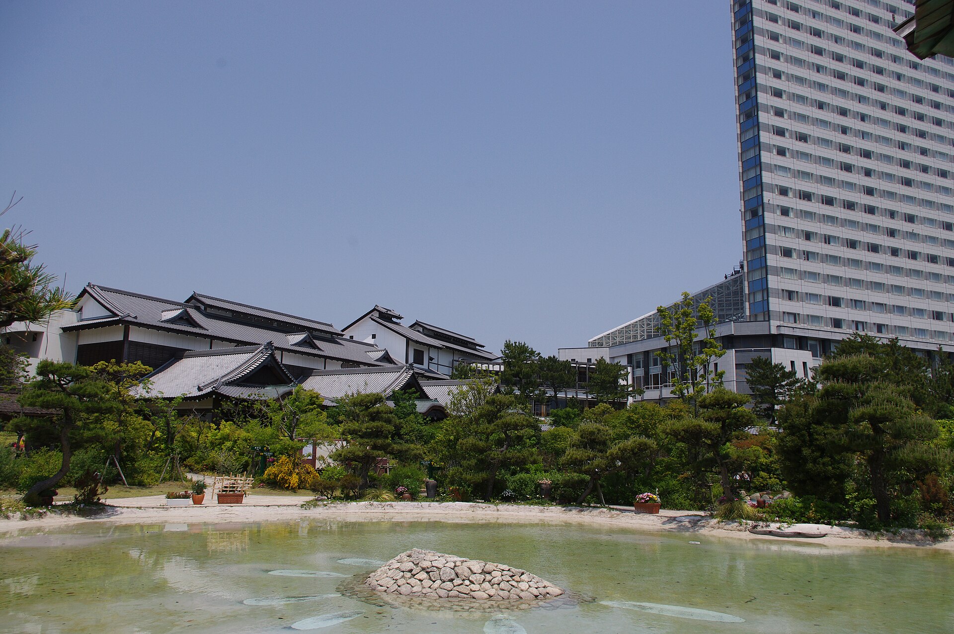 シーガイアの庭園とホテル棟