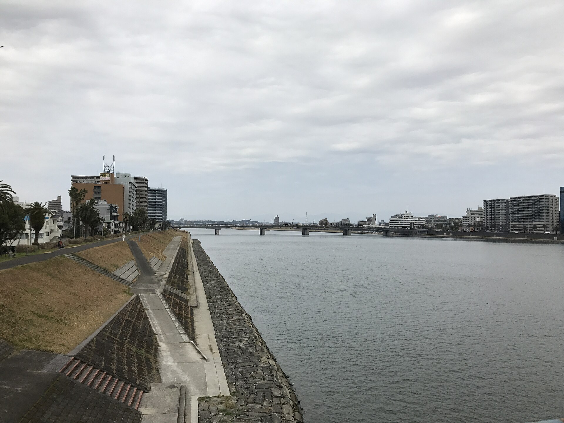 宮崎市中心部の大淀川