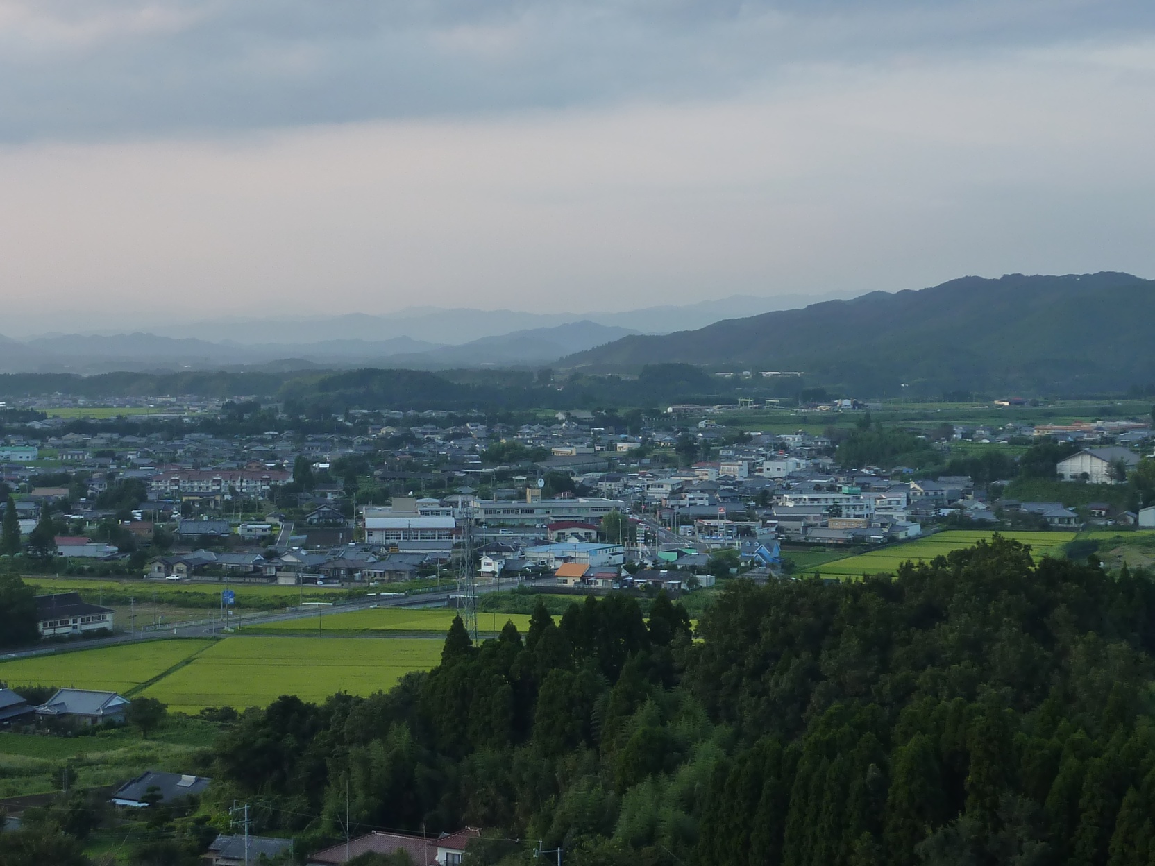 高台から見た山之口の町並み